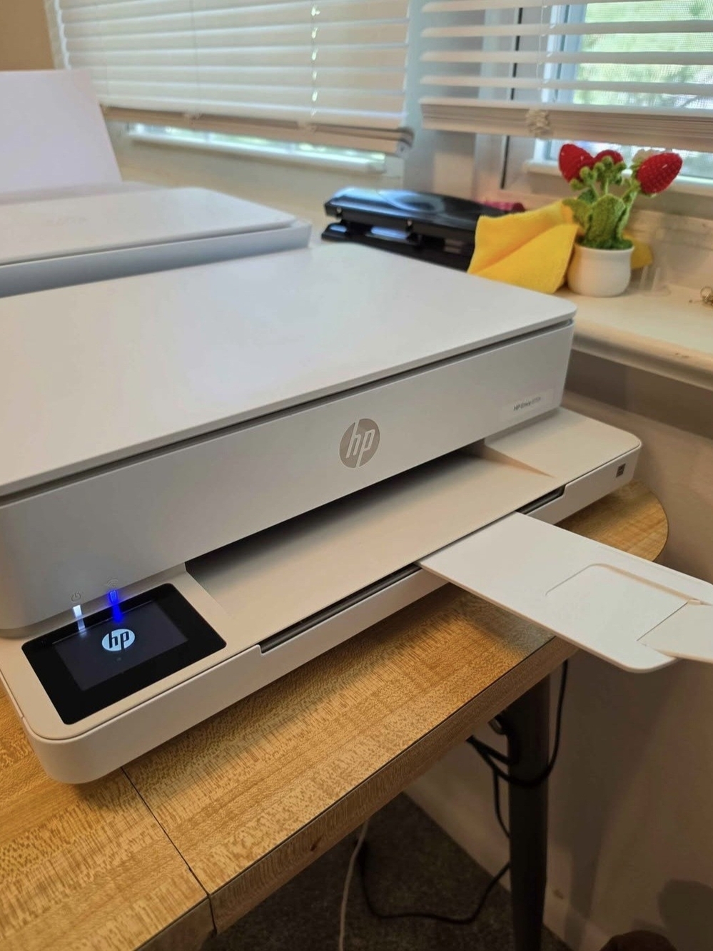 HP White All-in-One Wireless Printer with Touch Panel